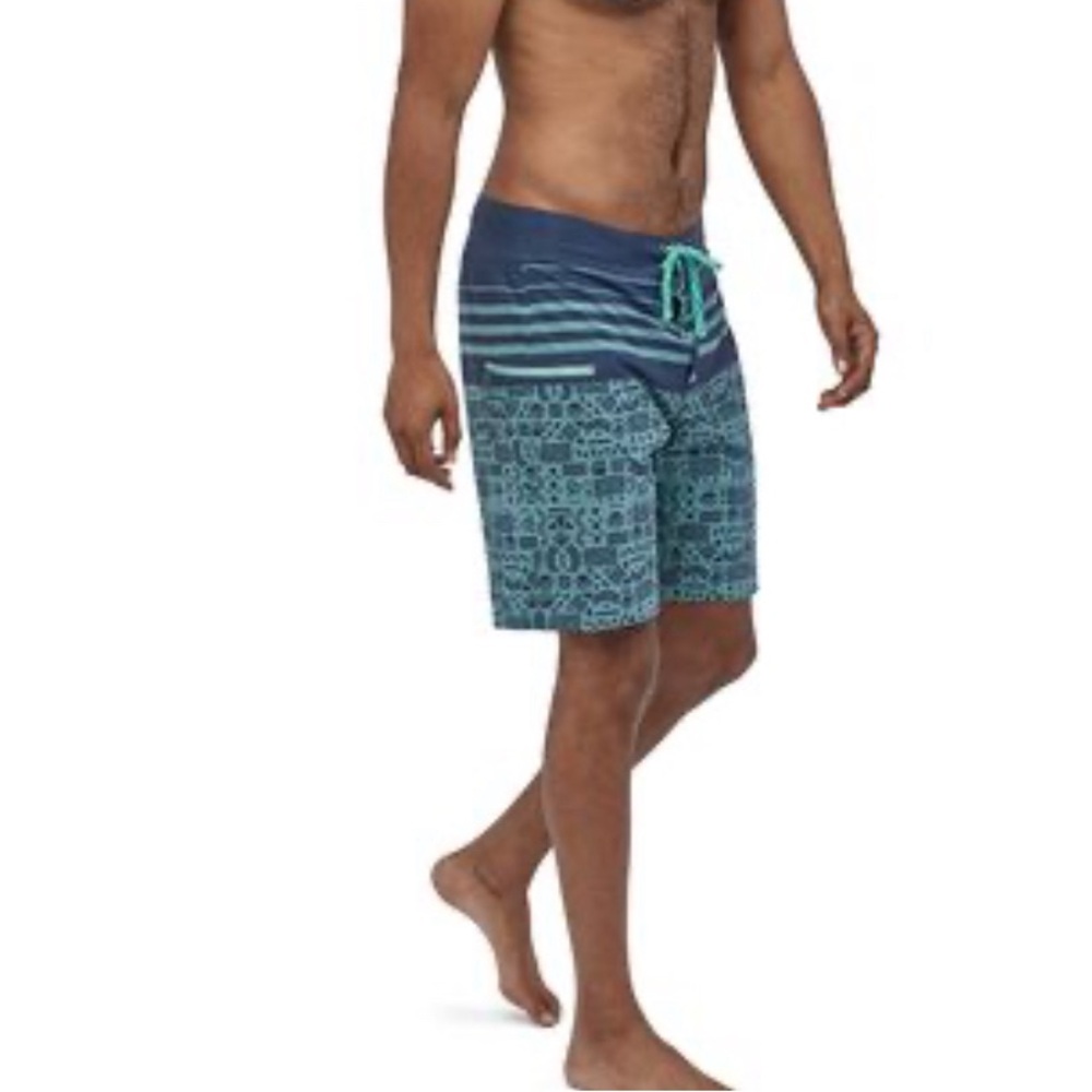 Patagonia Swim Shorts Trunks Men's 34 Bottom Lightweight Beach Blue EXCELLENT✅